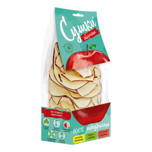 Чипсы фруктовые Биопродукты сушки из красного яблока 30 г в Магнолия
