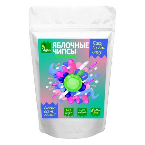 Натуральные фруктовые яблочные чипсы Easy to eat easy кисленькие 30 г в Магнолия