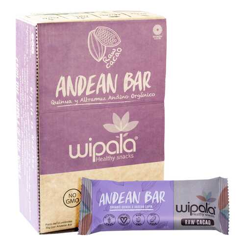Злаковые батончики Wipala Snacks какао-киноа 16 шт по 35 г в Магнолия