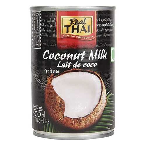 Кокосовое молоко Real Thai 85% мякоти жирность 17-19% ж/б 400 мл в Магнолия