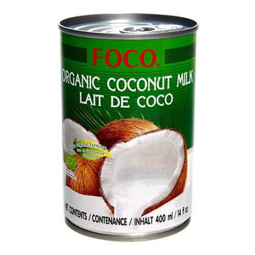 Органическое кокосовое молоко Foco organic 10-12% 400 г в Магнолия