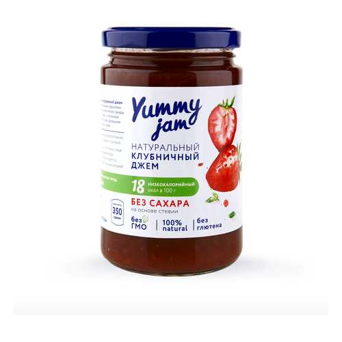 Джем Yummy jam клубничный без сахара 350 г в Магнолия