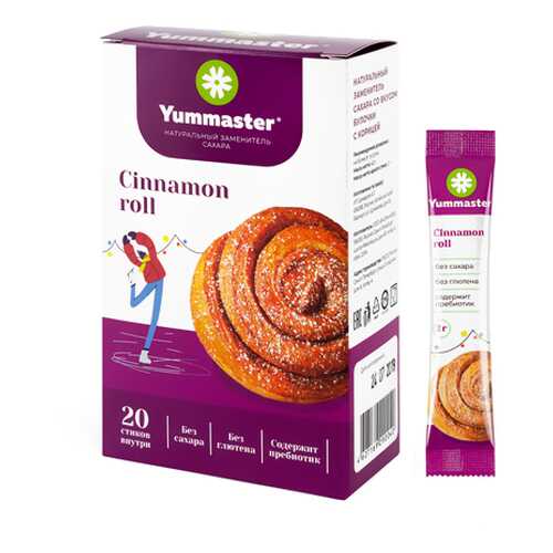 Заменитель сахара со вкусом Булочки с корицей Yummaster 20 шт. в Магнолия