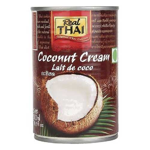 Кокосовые сливки Real Thai 95% мякоти жирность 20-22% ж/б 400 мл в Магнолия