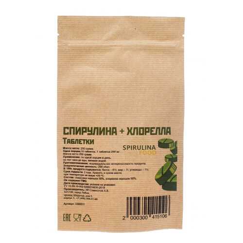 Спирулина + Хлорелла таблетки 250 гр. в Магнолия