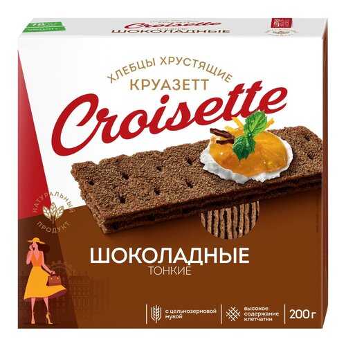 Хлебцы Круазетт тонкие ржано-пшеничные шоколадные 200 г в Магнолия