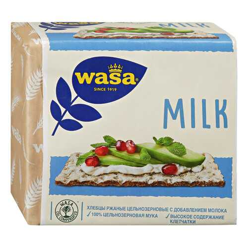 Хлебцы Wasa Milk ржаные цельнозерновые с добавлением молока 230 г в Магнолия