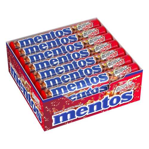 Драже Mentos cola жевательное 21*37 г в Магнолия