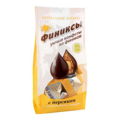 Конфеты из фиников Финиксы в шоколадной глазури с персиком 180 г в Магнолия