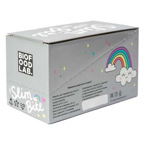 Мармелад Фруктово-ягодный Bite Slim Unicorn Черная Смородина 20 штук по 20 г в Магнолия