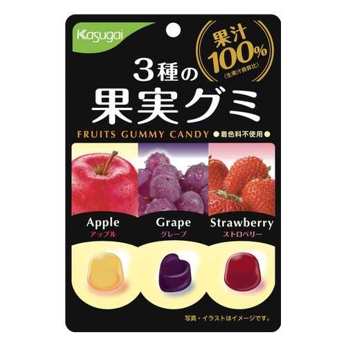 Мармелад Kasugai ассорти Juicy Gummy из 100 % натурального сока фруктов и ягод 53 г в Магнолия