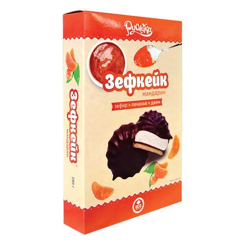 Зефкейки со вкусом мандарина, кор. 280 г в Магнолия