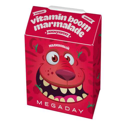 Жевательный мармелад Megaday с витаминами детский иммунитет малина 20 г в Магнолия