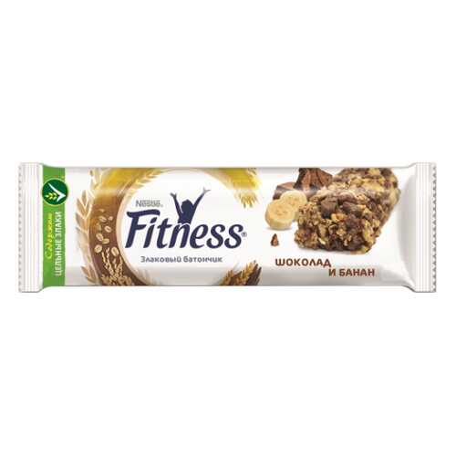 Батончик Nestle Фитнес злаковый с кусочками шоколада, банана 23.5 г в Магнолия