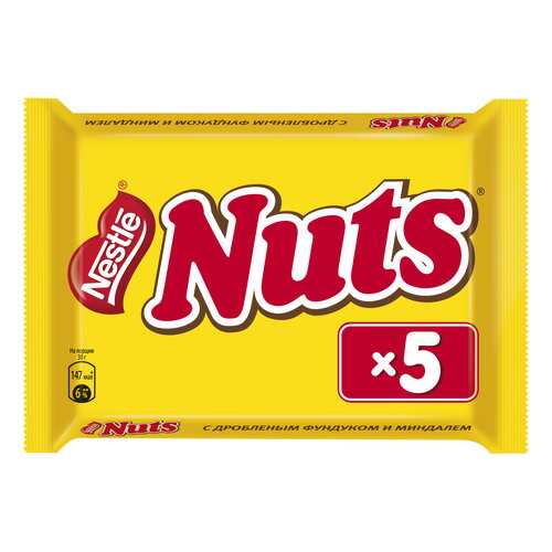 Батончик Nestle nuts с дробленым фундуком и миндалем 30 г 5 штук в Магнолия