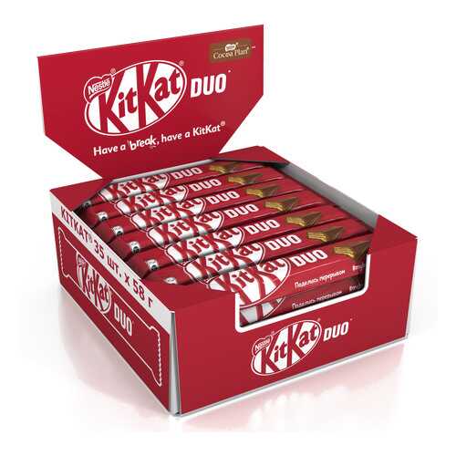 Молочный шоколад Kit Kat с хрустящей вафлей 35 штук по 58 г в Магнолия