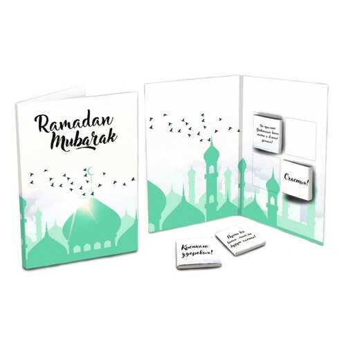 Шоколад Chokocat Ramadan Mubarak, молочный, открытка, 20 гр в Магнолия