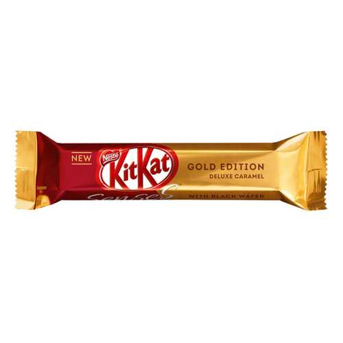 Шоколад Kit Kat сенсес голд эдишн хрустящий белый с добавлением карамели 40 г в Магнолия