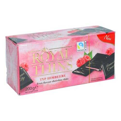Шоколадные плитки Halloren Royal Thins темный cо вкусом малины 200г. в Магнолия