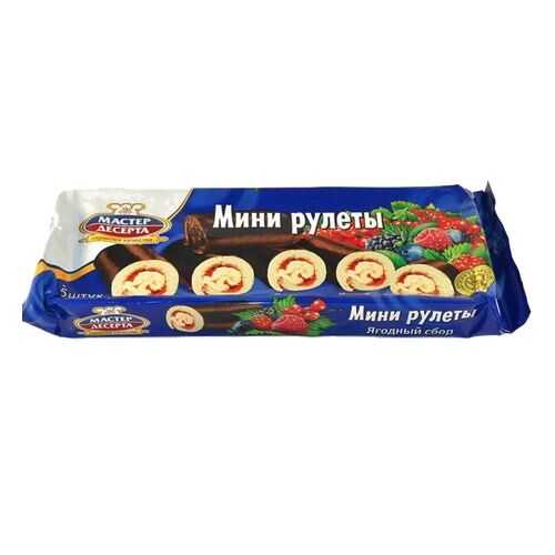 Мини-рулеты Мастер десерта Ягодный сбор 175г в Магнолия