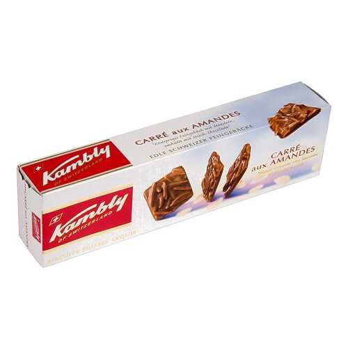 Печенье Carre aux Amandes с миндалем и шоколадом, Kambly, 80 г, Швейцария в Магнолия