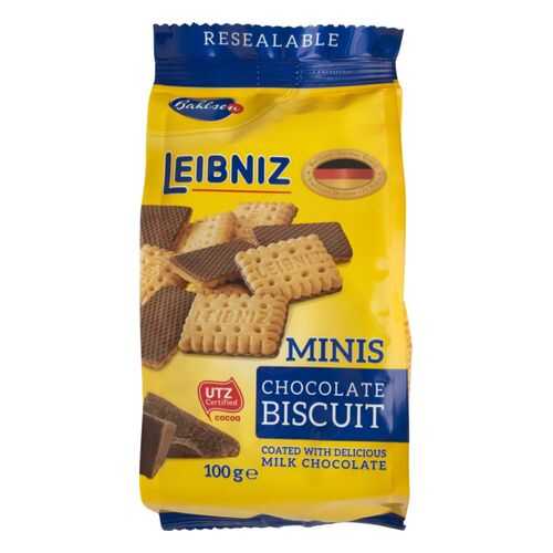 Печенье Leibniz minis chocolate biscuit в шоколаде 100 г в Магнолия