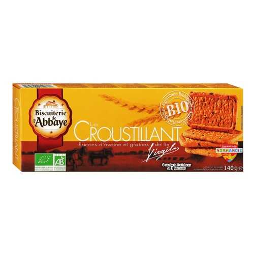 Печенье органическое Biscuiterie de l'Abbaye с овсяными хлопьями и семенами льна 140 г в Магнолия