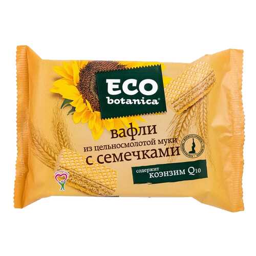 Вафли Еco botanica из цельносмолотой муки с семечками 145 г в Магнолия