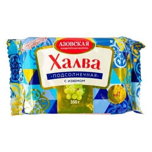 Халва подсолнечная Азовская кондитерская фабрика с изюмом 350 г в Магнолия