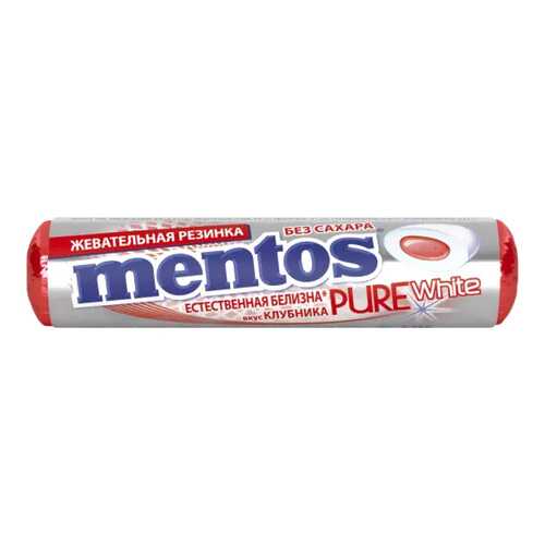 Жевательная резинка Mentos пьюр вайт клубника 15.5 г в Магнолия