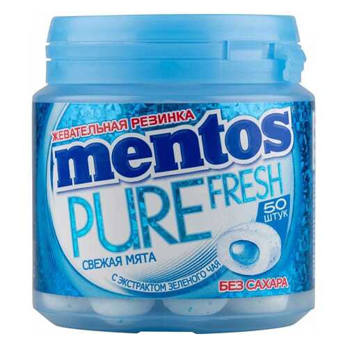 Жевательная резинка Mentos свежая мята без сахара с экстрактом зеленого чая 50 штук в Магнолия
