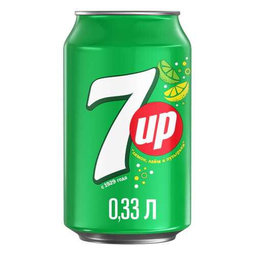 Напиток 7Up лимон и лайм жестяная банка 0.33 л в Магнолия