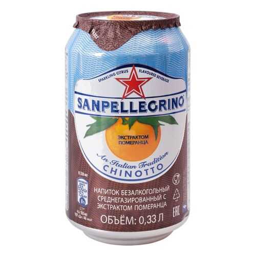 Напиток среднегазированный Sanpellegrino с экстрактом померанца жестяная банка 0.33 л в Магнолия