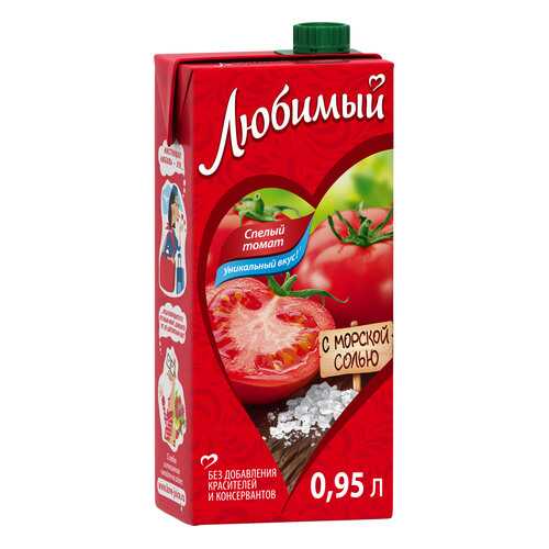 Нектар спелый томат Любимый с морской солью 0.95 л в Магнолия
