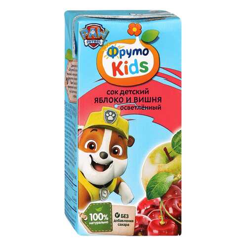 Сок Фруто Kids восстановленный осветленный из яблок и вишни с 5 мес 0.2 л в Магнолия