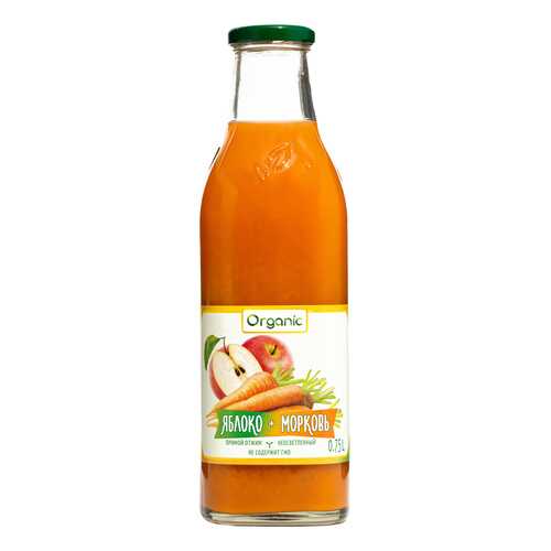 Сок Organic Яблоко-Морковь прямого отжима 750 мл (стекло) в Магнолия