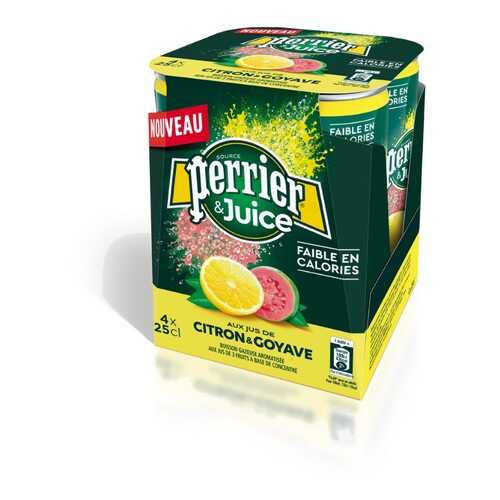 Вода минеральная газированная Perrier со вкусом лимон-гуава 4 шт по 0.25 л в Магнолия